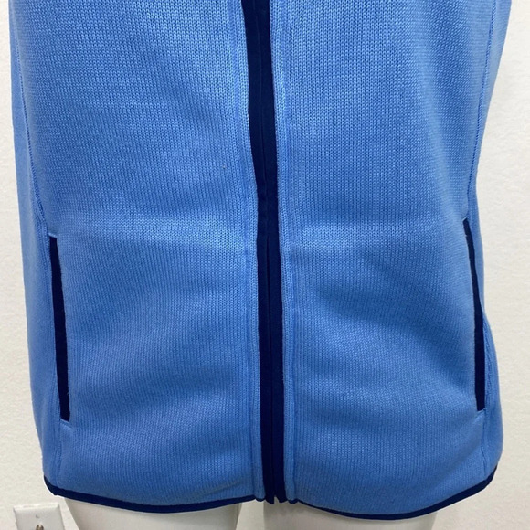 Vineyard Vines Blue Coastal Full Zip Fleece Pocket Comfy Gorpcore Vest Size M - Picture 5 of 13